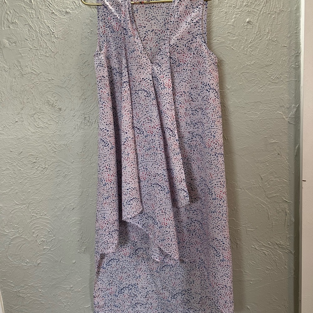 Elegant BCBG Sleeveless Dress (SEMI-Sheer) in Lavendar